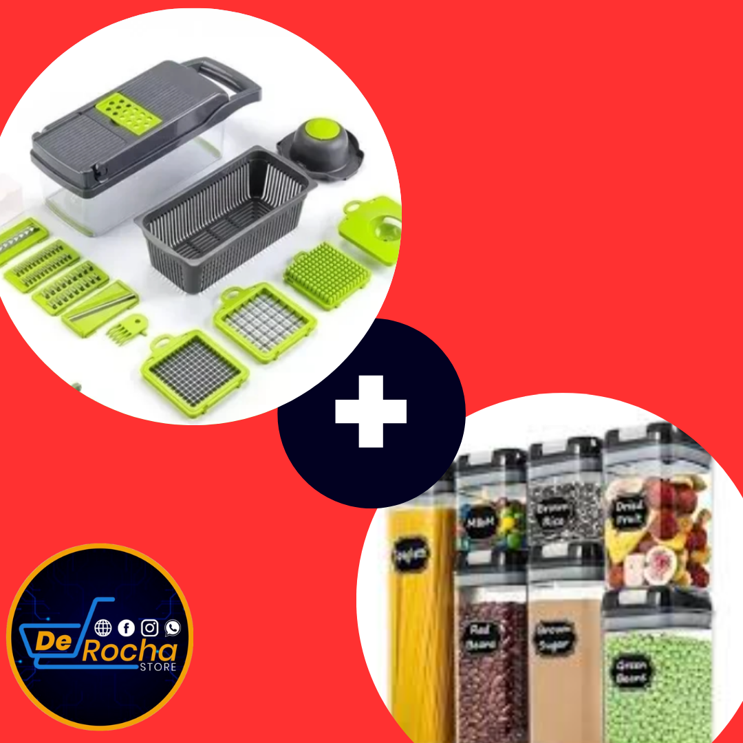 combo contenedoresx7+cortador verduras